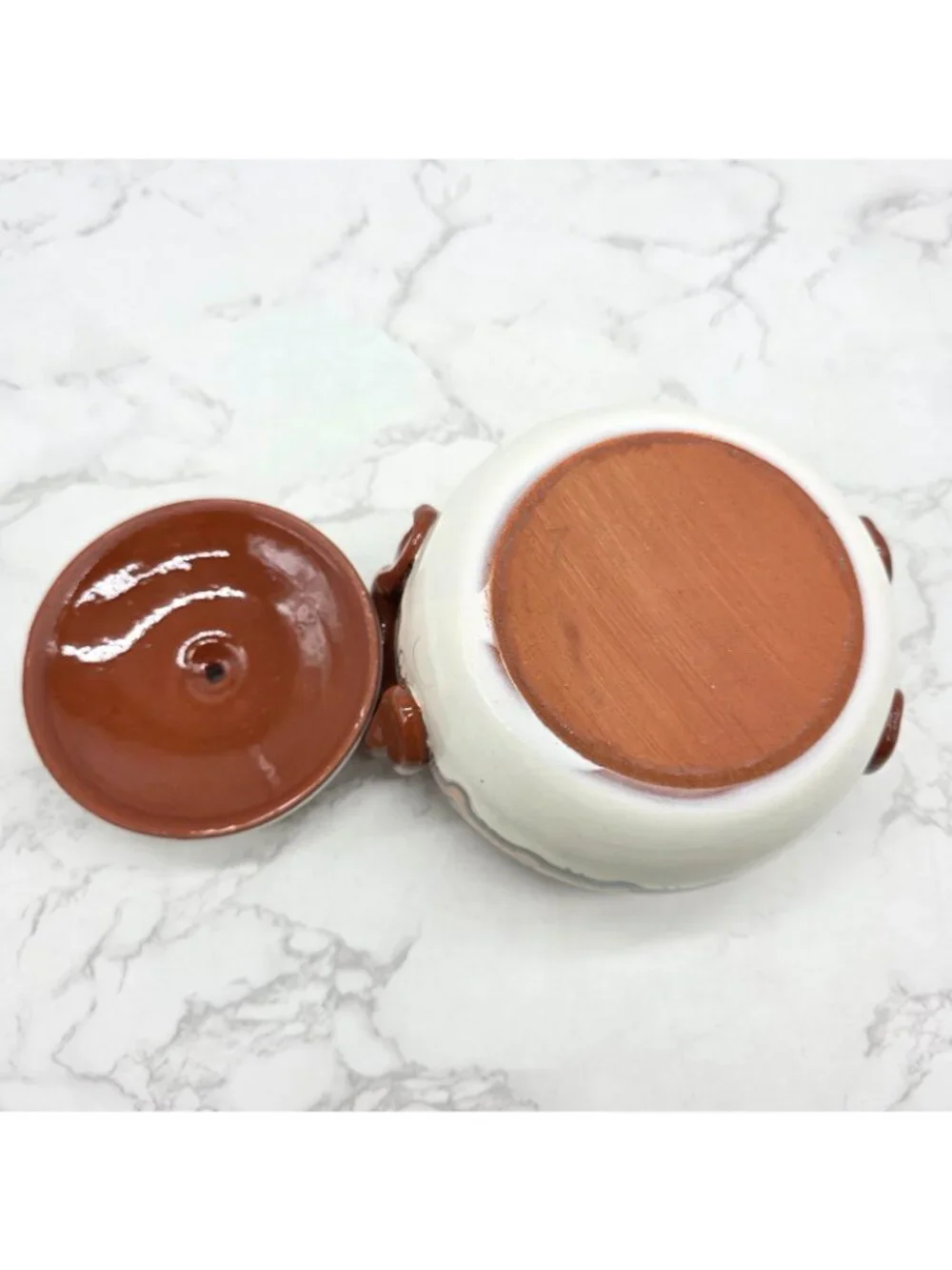 Bulgarian Gyuvetch Red Clay Pot Casserole Bulgar Handpainted Folk Art Cooker NEW